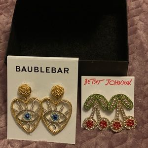Betsy Johnson & BaubleBar women’s earrings